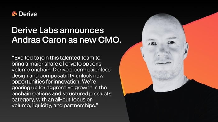 Deribit’s former CMO has joined Derive